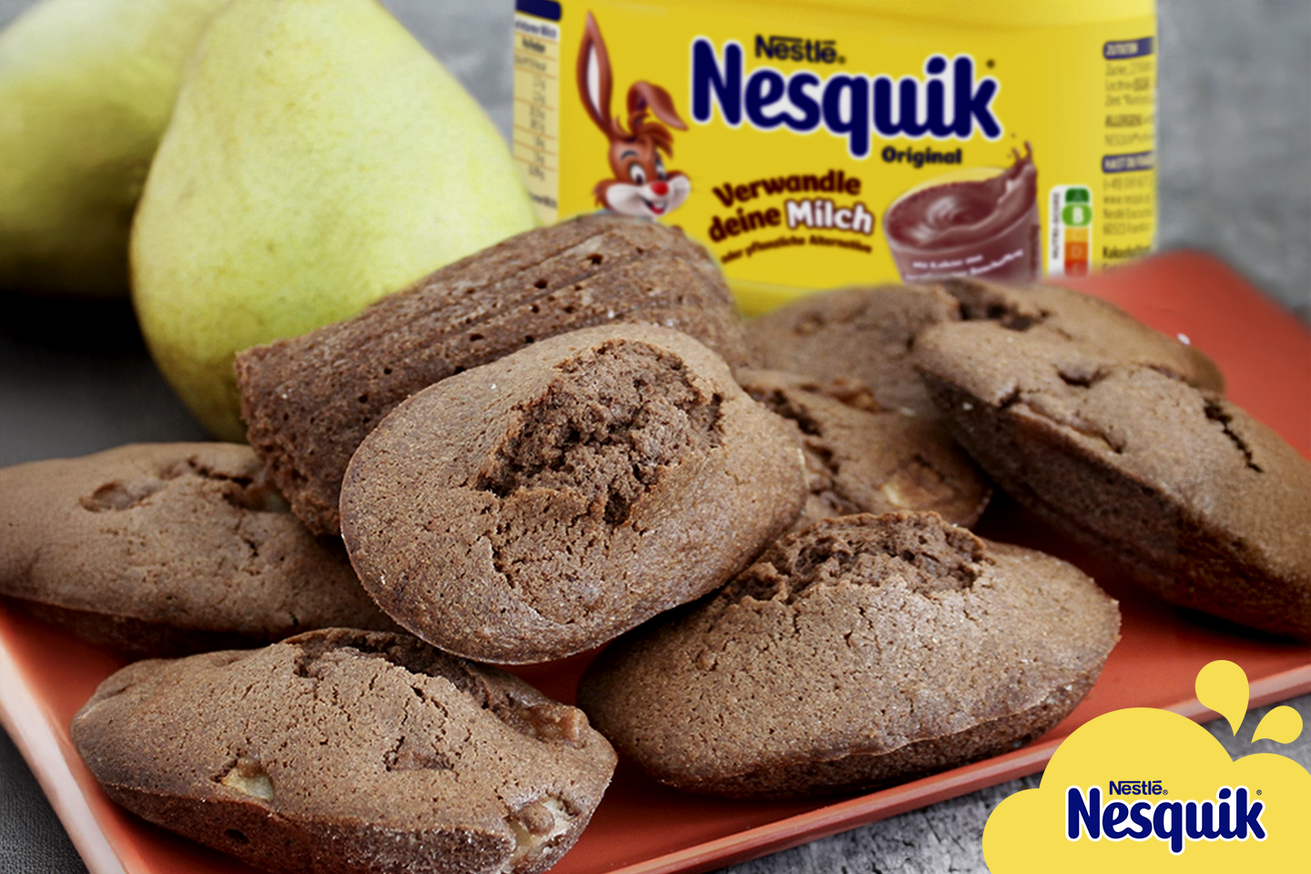 NESQUIK®-Gebäck mit Birnen NESQUIK®-Gebäck mit Birnen