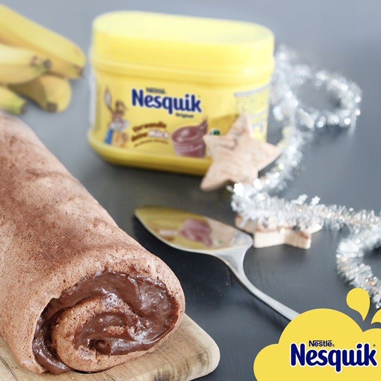 NESQUIK® Biskuitrolle mit Birne NESQUIK® Biskuitrolle mit Birne