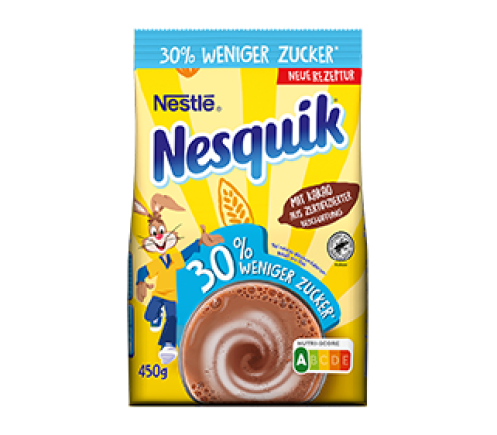 Produktdetailseite_All_Natural_Kakao_zuckerreduziert_321x281_01.png NESQUIK® kakaohaltiges Getränkepulver 30 % weniger Zucker