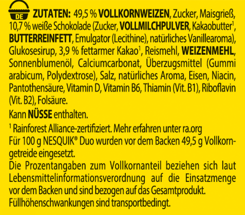 NESQUIK® Duo Zutaten