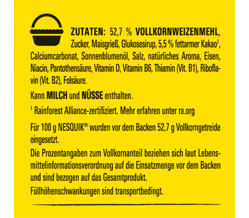 NESQUIK® Knusper-Frühstück Zutaten