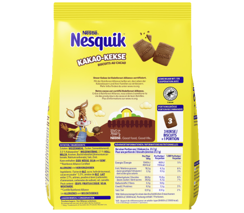 NESQUIK Kakao-Kekse Produkt Abbildung hinten