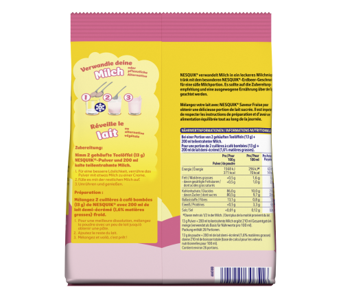 NESQUIK® Milk-Mix Erdbeergeschmack