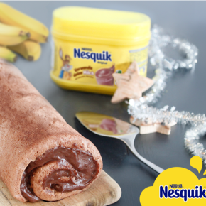 NESQUIK® Biskuitrolle mit Birne
